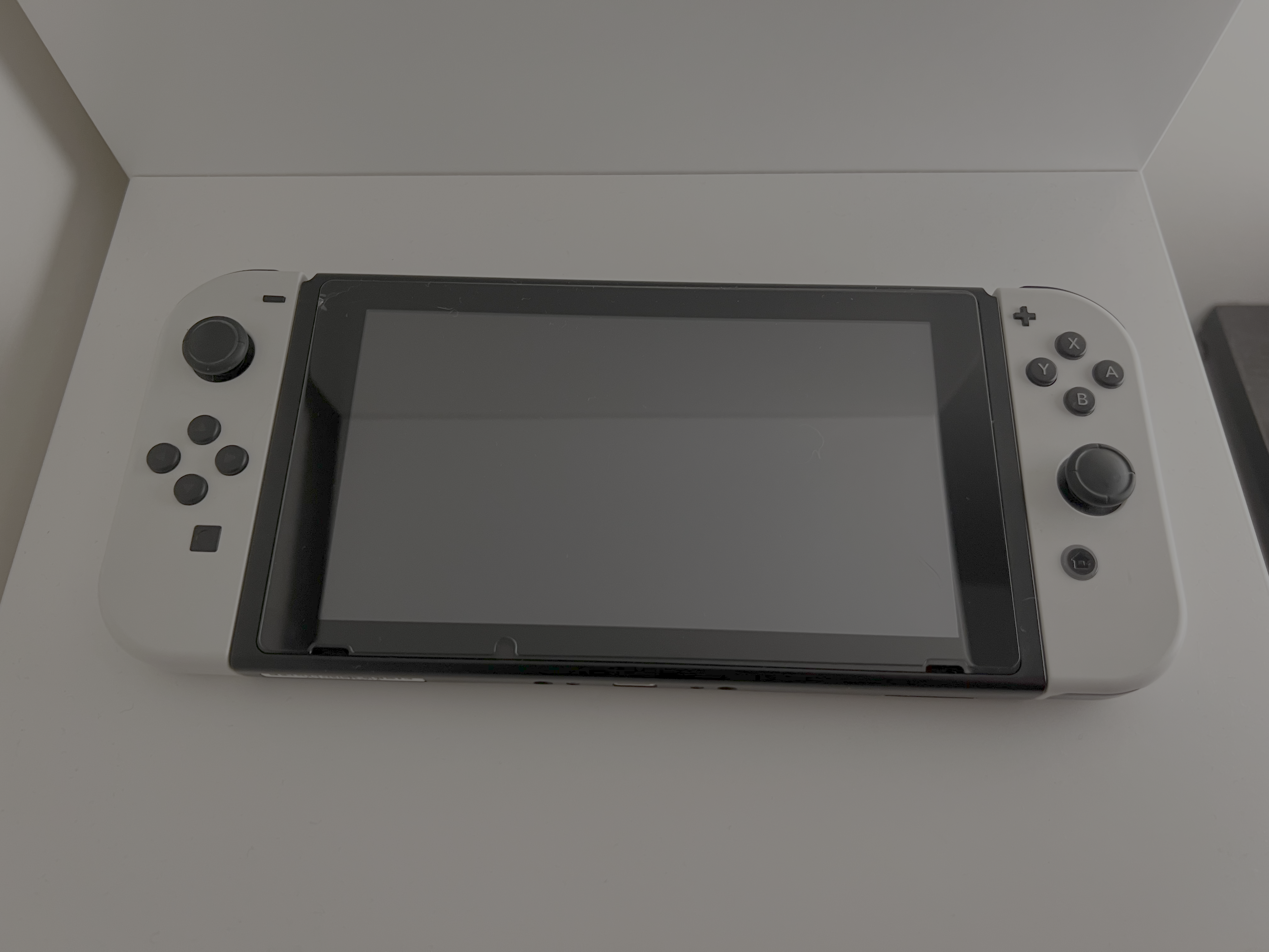 Selected to capture the full layout of the screen and controls from above. This reference ensures the proportions between screen and Joy-Cons are accurate.